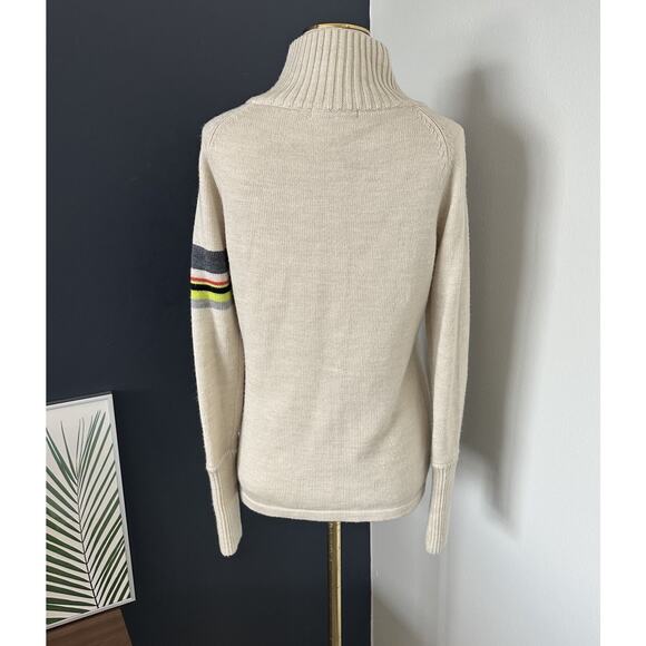 Smartwool Color Stripe Winter Ski Funnel Neck Sweater Pullover - Picture 12 of 13